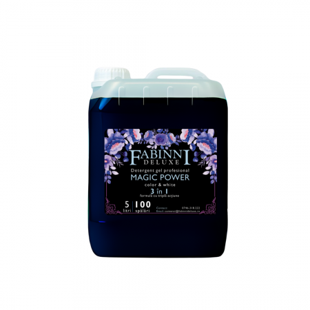 Pachet Detergent Gel Profesional automat / manual Fabinni Deluxe 3X5 l Spring/Fresh/Magic Power 3 in 1 (300 spalari)+dozator cadou+transport gratuit! [4]