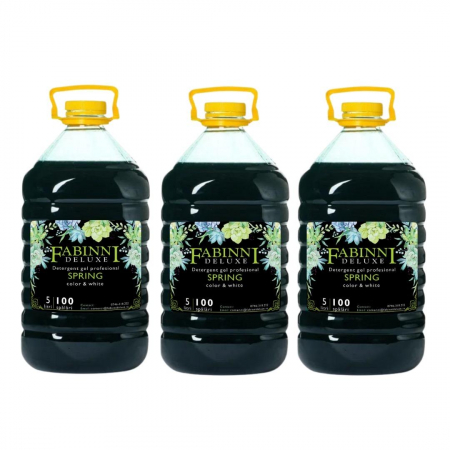 PRODUSE - Pachet Economy 3x5L Detergent FabinniDeluxe Spring+1 dozator cadou!