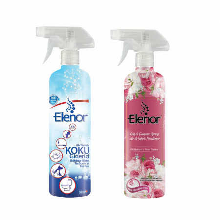Esente parfum rufe - Pachet Parfum camera si textile Eleonor Odor Eliminator mirosuri 500 ml+Odorizant pentru cameră și textile Elenor Rose Garden 500 ml!