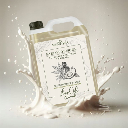 Sapun Natural pentru maini si corp cu Potasiu, ulei de Cannabis si avocado 5 litri-98% ingrediente naturale-Sapunul de potasiu este cunoscut pentru blandetea sa, fiind ideal pentru ingrijirea pielii s [7]