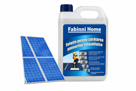 Produse Panouri Solare si Fotovoltaice - Solutie de curatare a panourilor solare si fotovoltaice concentrat la 5 litri-indepartarea eficienta si sigura a murdariei de pe suprafata panourilor -lichidul nu lasa urme sau reziduuri, maximizand a