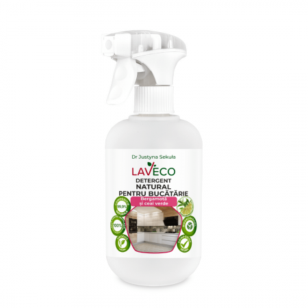 Produse BIO - Solutie Naturala pentru curatarea Bucatariei 0,5 l - bergamotă și ceai verde-LavEco