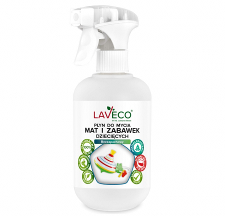 Solutie Bio (100%naturala)pentru curatarea spatiilor de joaca pentru copii - pentru curățarea covorașelor și jucăriilor fara parfum- 0,5 l - fara parfum-LavEco [1]