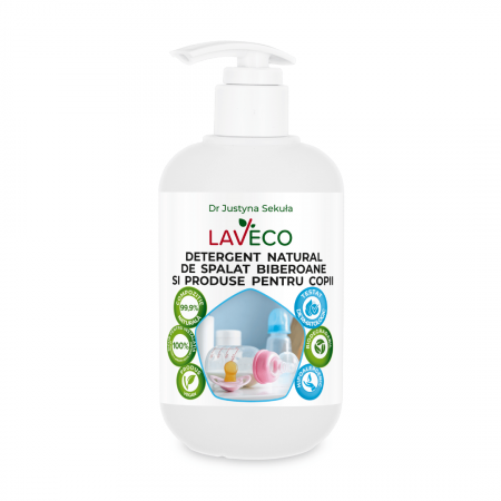 Produse BIO - Solutie Naturala pentru spalarea Biberoanelor,Suzetelor, Tetinelor si a Vaselor-0.5 L-LavEco