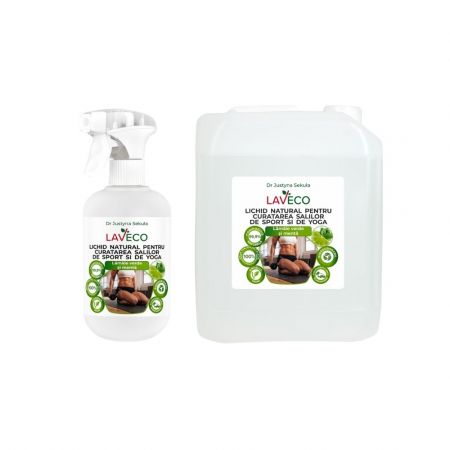 Produse BIO - Pachet -Solutii pentru curatarea salilor de sport,de yoga si a spatiilor de joaca pt copii Bio(100% Naturala)-hipoalergenica cu miros de menta si lamaie-0.5 l+5 litri
