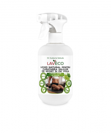 Produse BIO - Solutie pentru curatarea salilor de sport,de yoga si a spatiilor de joaca pt copii Bio(100% Naturala)-hipoalergenica cu miros de menta si lamaie-0.5 l