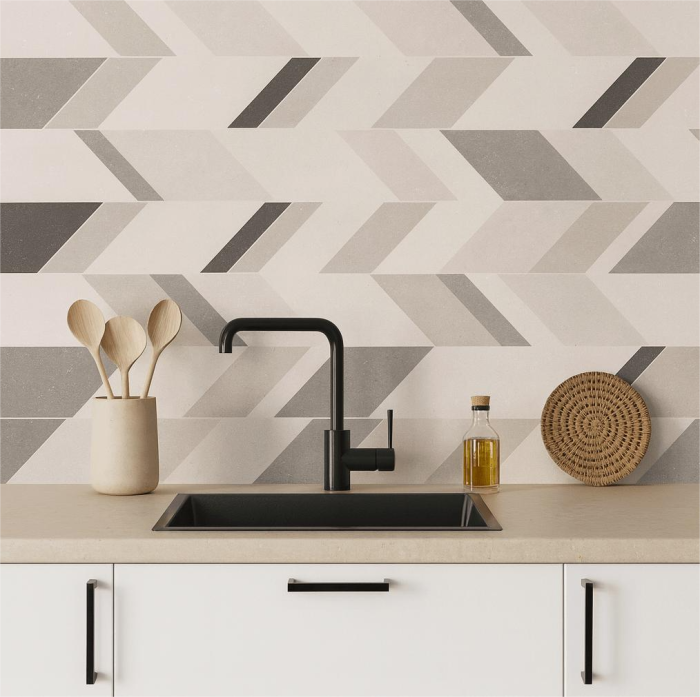 Faianta rectificata tip ciment, Mood Cement Decofon 30x90x0.7 cm, gri, finisaj mat [2]