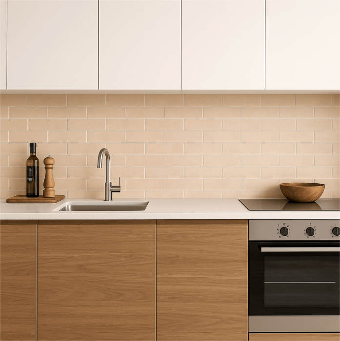 Faianta rectificata tip ciment, Mood Beige 30x90x0.7 cm, bej, finisaj mat [2]