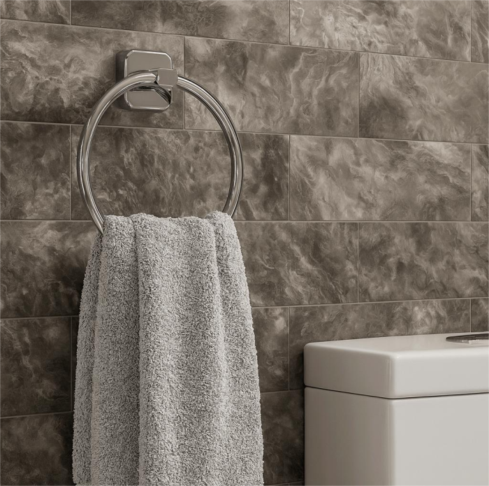 Faianta rectificata tip marmura, Sante Smoke 30x90x0.7 cm, gri, finisaj lucios [2]