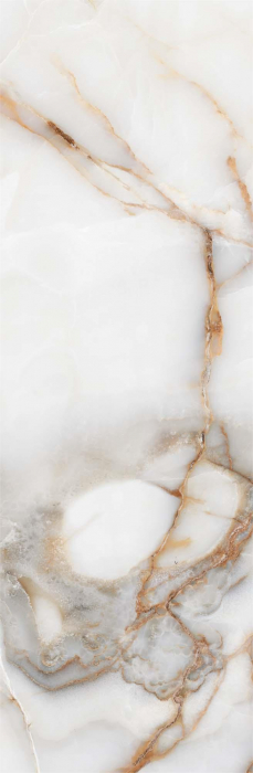Faianta rectificata tip marmura, Goldie White 4991, 24.4x74.4 cm, alb, finisaj mat [4]