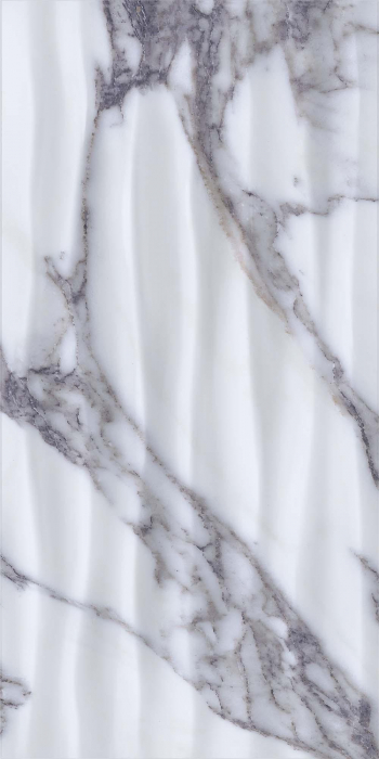 Faianta rectificata tip marmura, Statuario Waves White 4940, 30X60cm, alb, albastru [4]