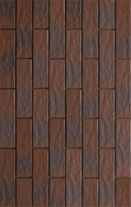 Faianta rectificata tip piatra, Country Cherry Shaded Rustical 245x65 mm, maro, finisaj mat [2]