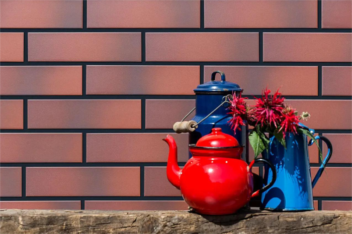 Faianta rectificata tip piatra, Country Cherry Shaded 245x65 mm, maro, finisaj mat [2]