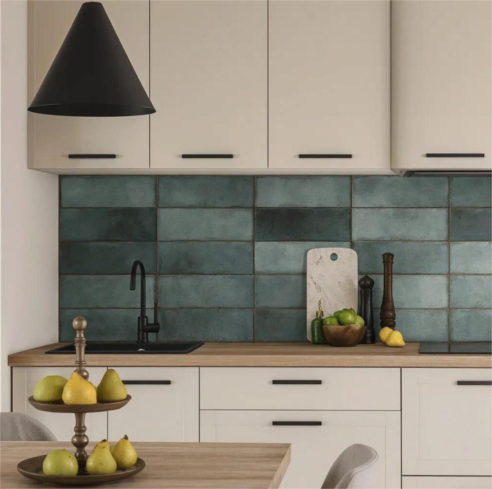 Faianta rectificata tip piatra, Juno Emerald 30x90, verde, finisaj lucios [2]