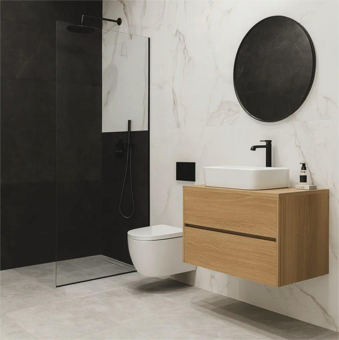 Faianta rectificata tip piatra, Motto Taupe 30x90x0.7 cm, maro, finisaj mat [2]