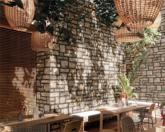 Faianta tip piatra, interior exterior, Adarve Gris (GPR) 30x60 cm, maro, gri [2]