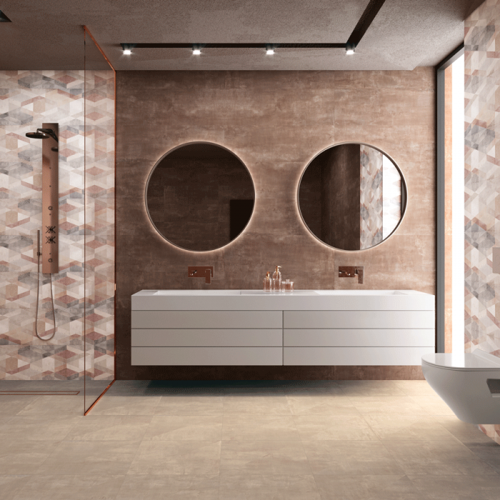 Faianta rectificata tip beton Terra Dried Rose 30x90 maro, finisaj mat, 1.90mp/cut [2]