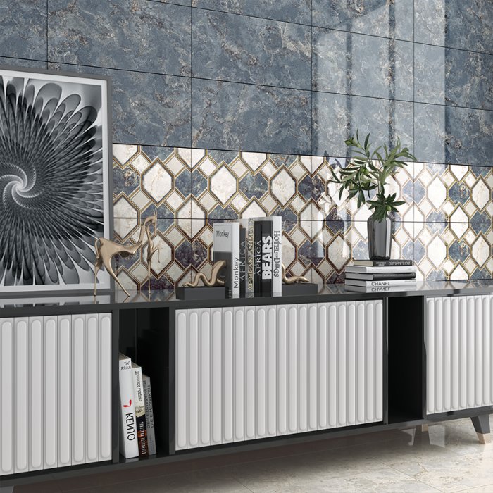 Faianta tip marmura Aura Blue 1. 30x60 albastru, 1.63mp/cut [2]
