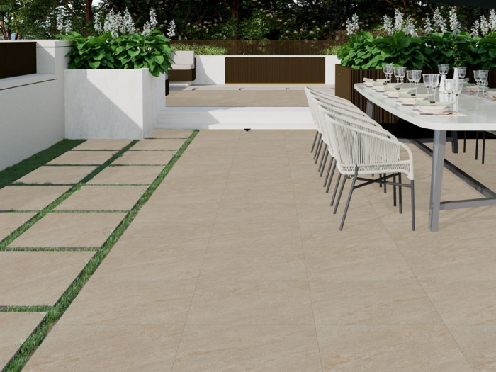 Gresie exterior 2 cm Dakota Beige 1 60x60 Outdoor bej, 0.73mp/cut [4]