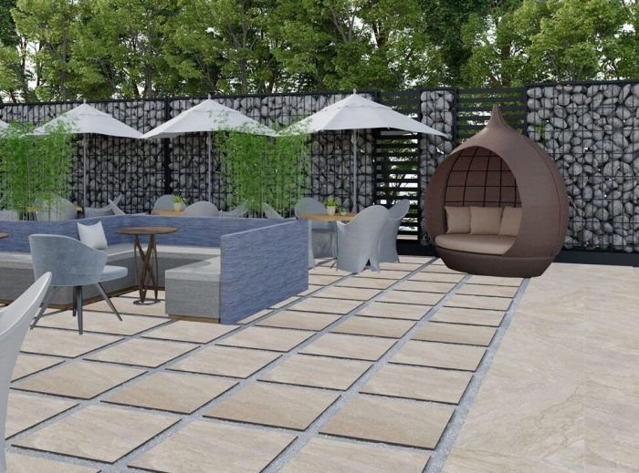 Gresie exterior 2 cm Sg Rasa Beige 1 60x60 Outdoor bej, 0.73mp/cut [2]
