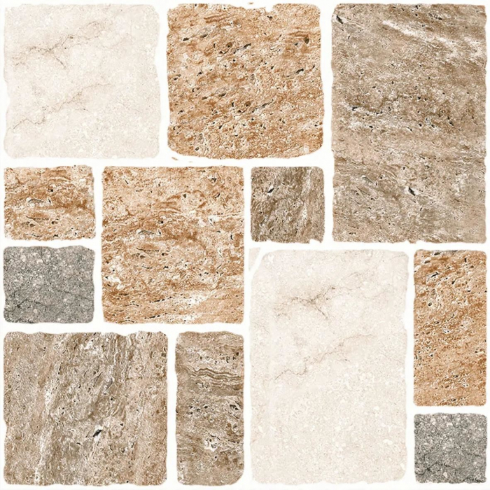 Gresie portelanata exterior tip piatra Grecia Port 6035-0241-4001, 33x33 cm, multicolor, finisaj mat [2]