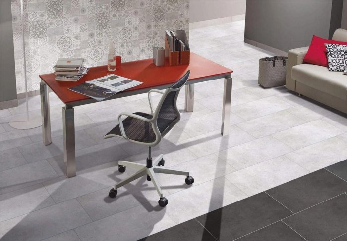 Gresie portelanata interior exterior tip ciment, Tanum 6060-0125, 60X30 cm, antracit, finisaj mat [2]