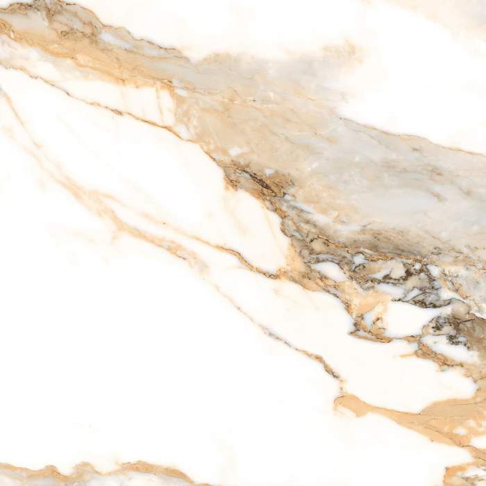 Gresie portelanata tip marmura, Valeria Oro, 60.8x60.8 cm, alb, auriu, finisaj lucios [4]