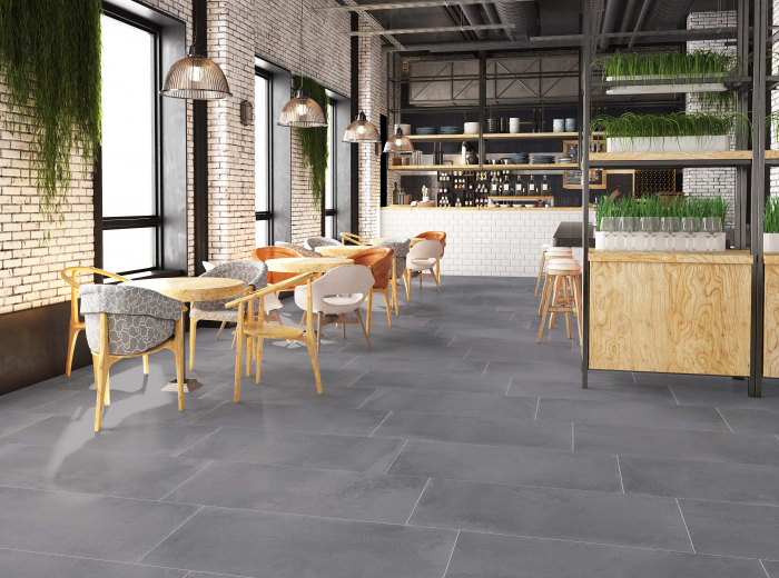 Gresie portelanata rectificata tip ciment, District Grey 6167, 60X60 cm, gri [8]