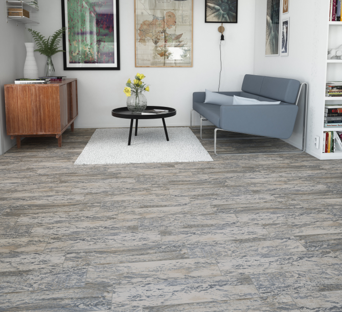 Gresie portelanata tip lemn Bohemia Blue 6053, 15,5x60,5 cm, albastru [7]