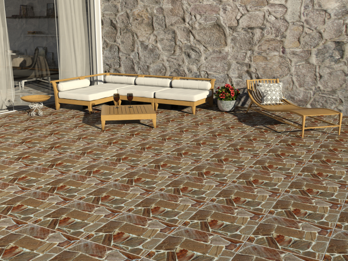 Gresie portelanata tip piatra, Country Beige 9375 45x45cm, bej, maro [2]