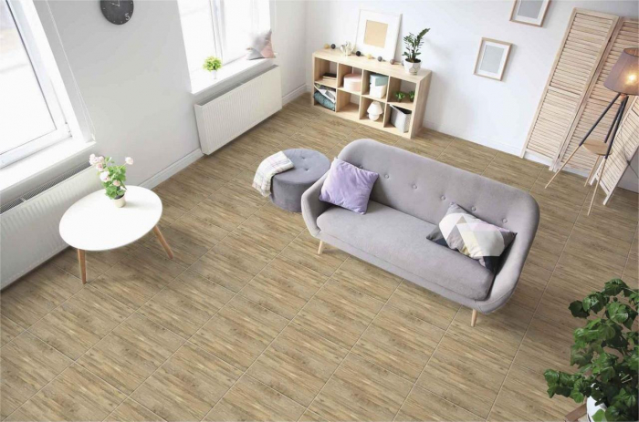 Gresie portelanata tip lemn, Natura 6046-0450, 45x45 cm, bej, finisaj mat [2]