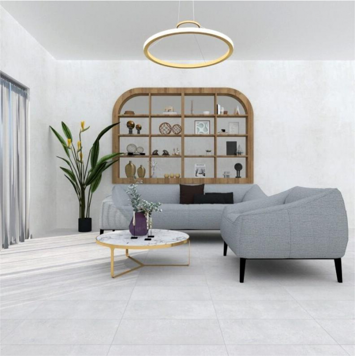 Gresie rectificata portelanata, tip ciment, Enigma Pro Grey 6595, 30x60 cm, gri, finisaj mat [7]