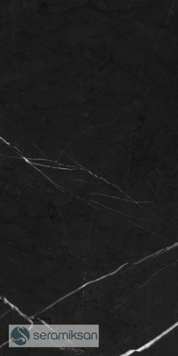 Gresie rectificata tip marmura Nat. Black Marble 93492011, 60x120 cm negru, finisaj mat [2]