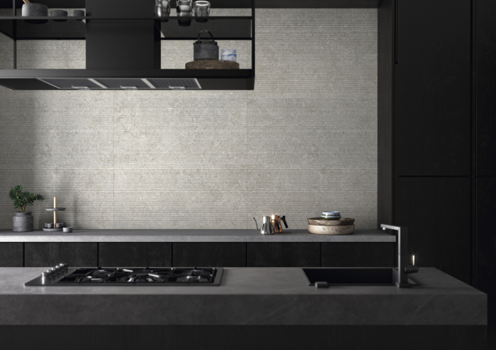 Gresie rectificata texturata Mytos Greige Mate Brushed, 60X120 cm, gri, bej, finisaj mat [3]