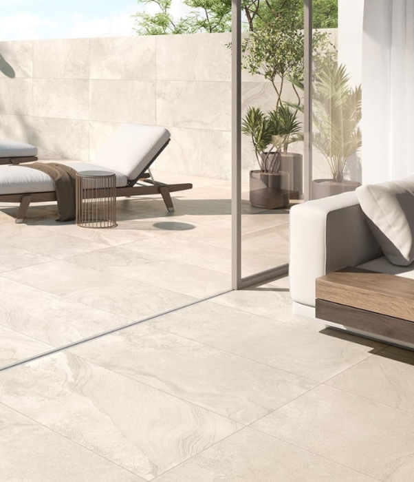 Gresie rectificata, tip ciment, Petra Viva Natural, 59.5X119.2 cm, bej, finisaj mat [2]