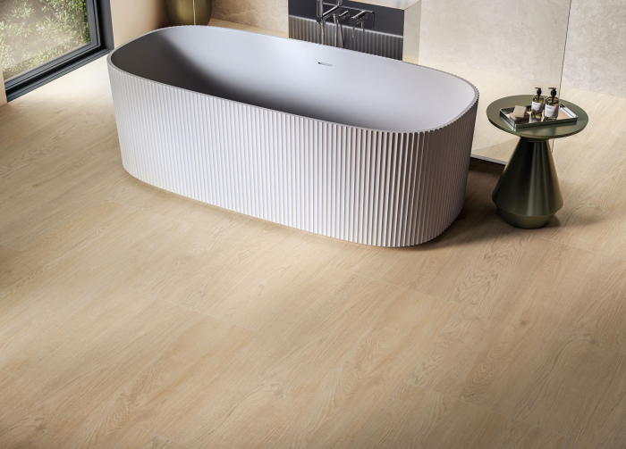 Gresie rectificata, tip lemn, Neosimple Light Beige, 59.7x119.7 cm, maro, finisaj mat [3]