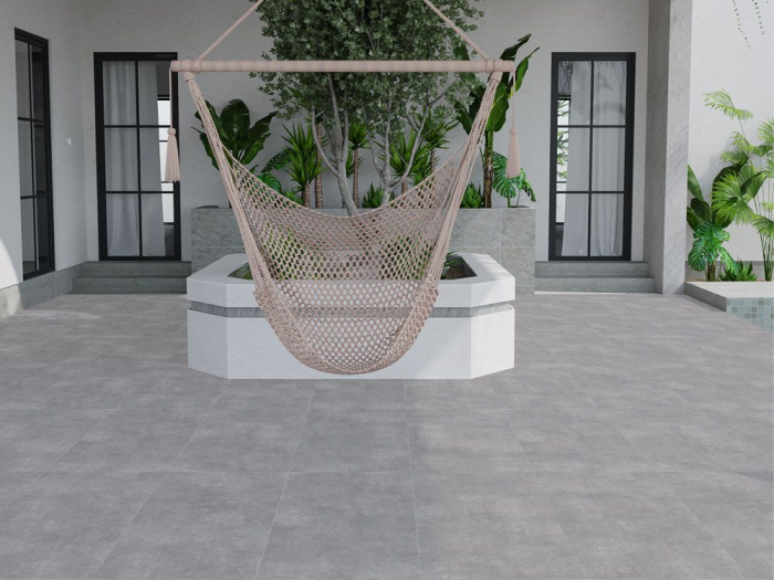 Gresie tip ciment, Sg Ark Silver Rec 1. 60x60x0.7 cm, rectificata, portelanata, gri, finisaj mat [2]