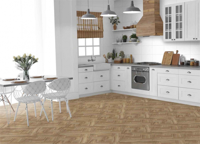 Gresie tip lemn, Nordic Wood 6046-0406, 45x45 cm, bej, finisaj mat [4]
