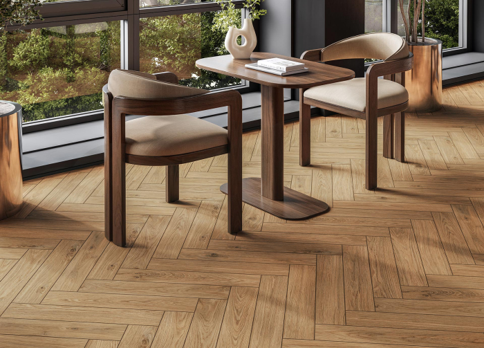 Gresie tip lemn, Mossa Brown, 60/11cm maro, finisaj mat [3]