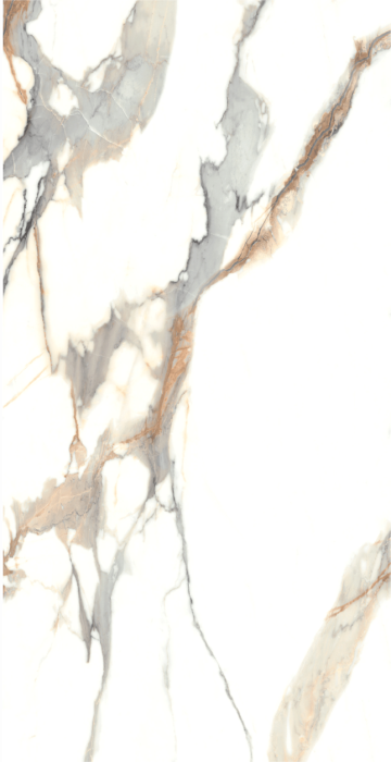 Gresie tip marmura, Octiva Gold 60x120 cm, alb, auriu, finisaj lucios [3]