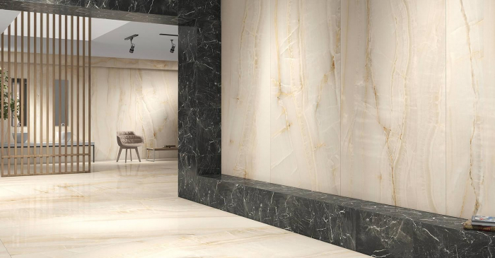 Gresie tip marmura, Opal Bone Nano, 60x120 cm, 55012938RN, rectificata, bej, finisaj lucios, 2.17mp/cut [2]