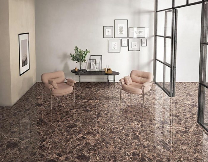 Gresie portelanata tip marmura Emperador Brown EMP3 60x120 cm maro, finisaj lucios [2]