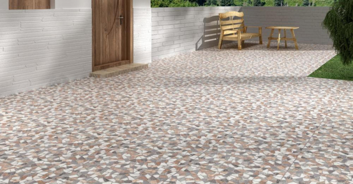 Gresie tip piatra, Marmo Mix, 61x61 cm, 55011044, portelanata, maro, finisaj mat, 1.87mp/cut [2]