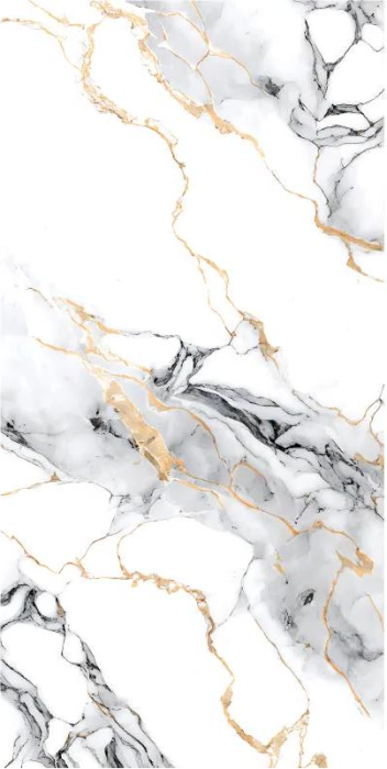 Gresie rectificata tip marmura, Opulence Royal White Carving, 60x120cm, alb, gri, finisaj lucios [2]