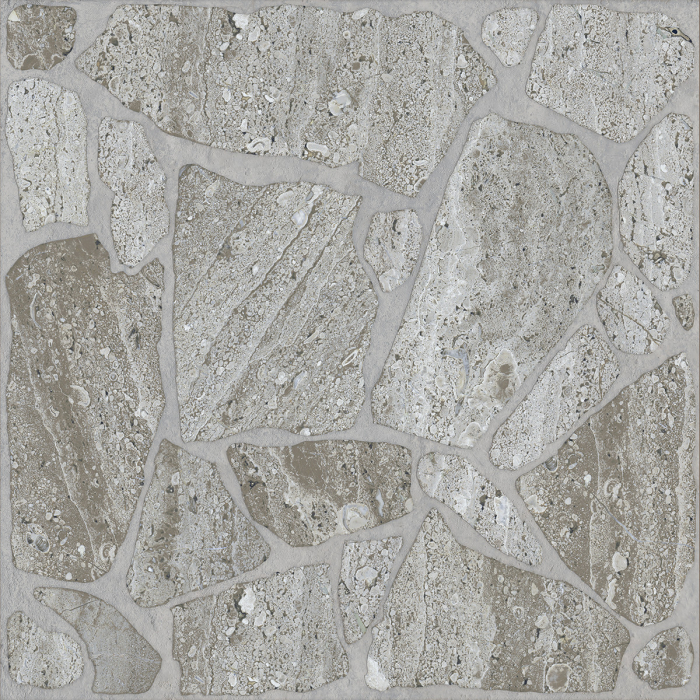 Gresie tip piatra, Debris Grey 9741 33.3x33.3 cm, portelanata, gri, finisaj mat [1]