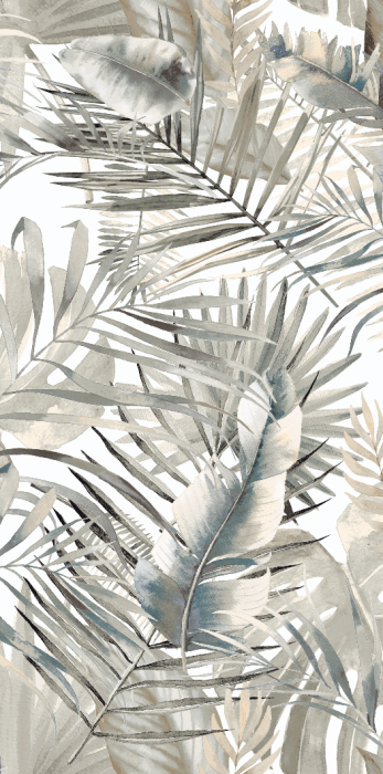 Gresie rectificata portelanata, tip tapet, Tropical Green-White Full Lapp 56622010, 60x120 cm, alb, verde, finisaj lucios [4]
