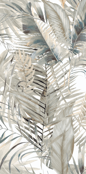 Gresie rectificata portelanata, tip tapet, Tropical Green-White Full Lapp 56622010, 60x120 cm, alb, verde, finisaj lucios [3]