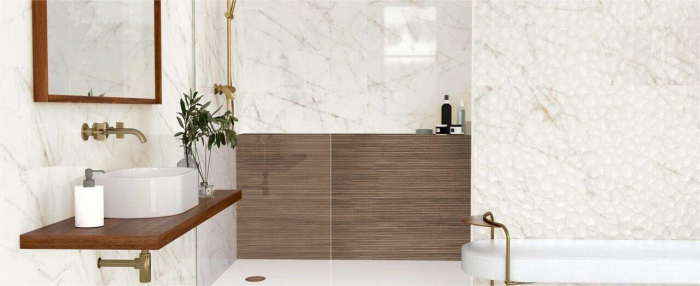 Lastra - Gresie portelanata XXL rectificata tip marmura Trevi Natural, 120x260 cm, alb, finisaj mat [2]
