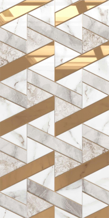 Piesa decorativa tip marmura Delphi Art 4860, 25x50 cm, alb [2]