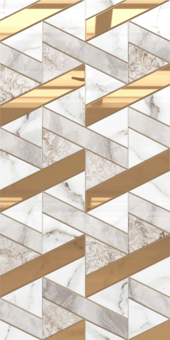 Piesa decorativa tip marmura Delphi Art 4860, 25x50 cm, alb [3]